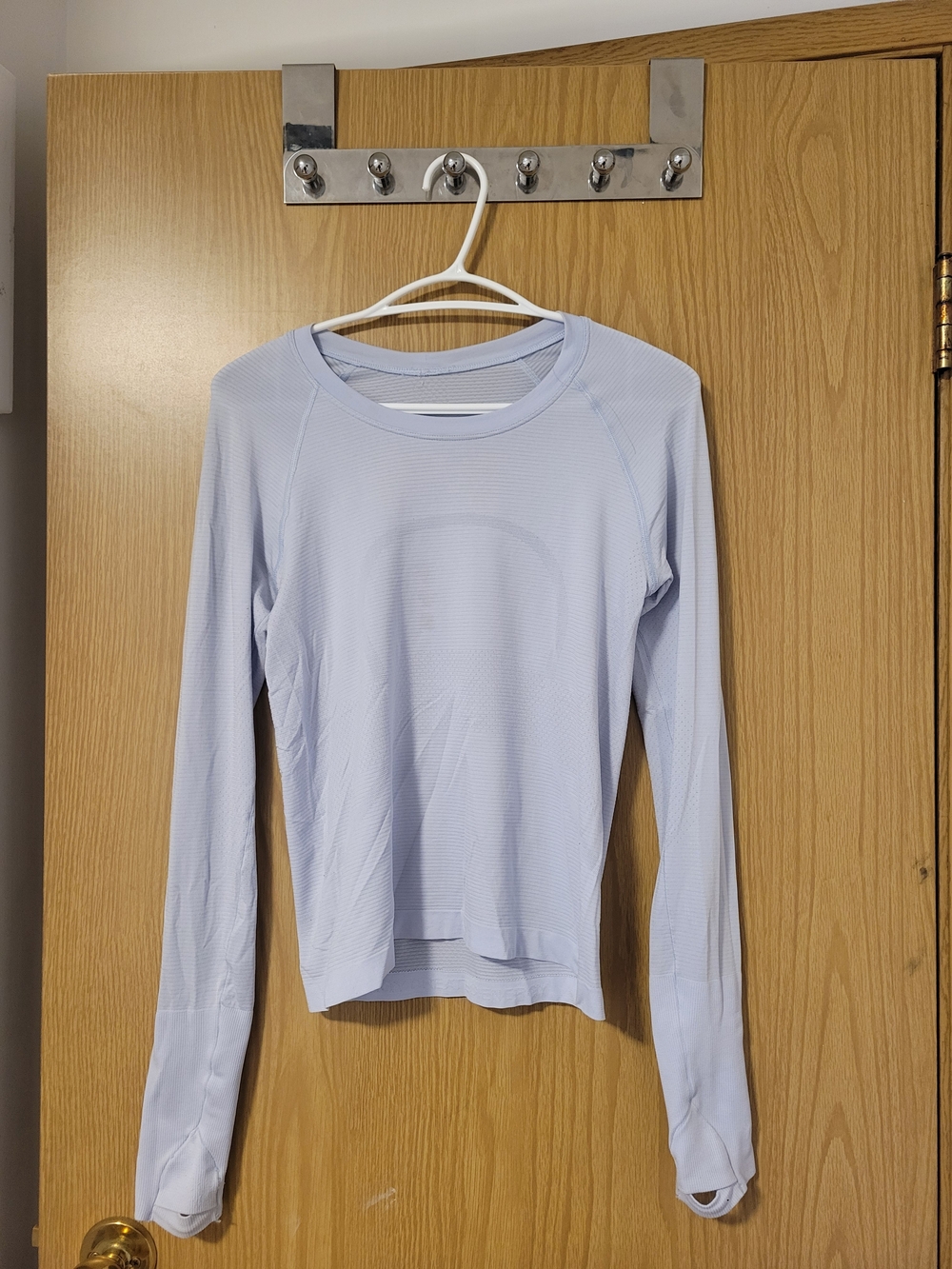 Lululemon Swiftly Tech Light Blue Long Sleeve Performance Top